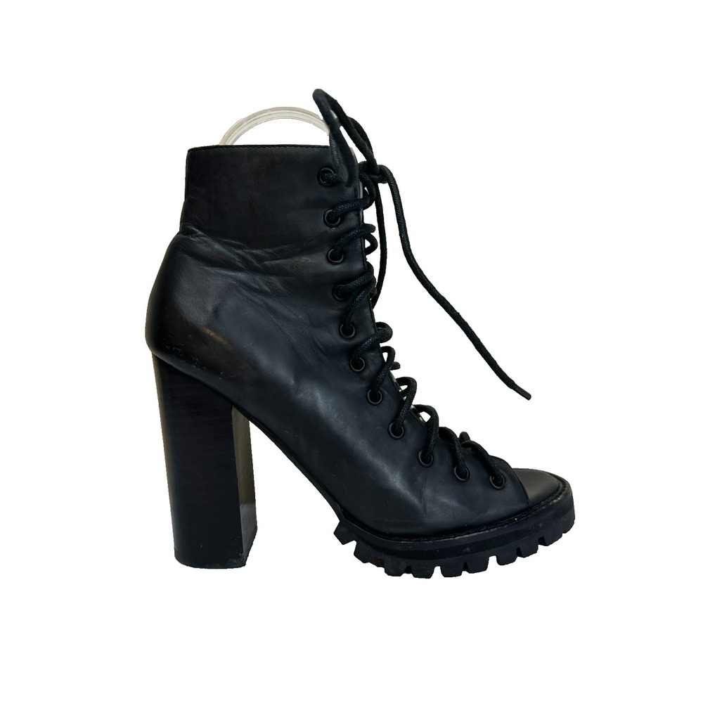 Jeffrey Campbell Free People Palermo 4" Heel  Open Toe Lace Up Side Zip‎ SZ 8 - Picture 5 of 12
